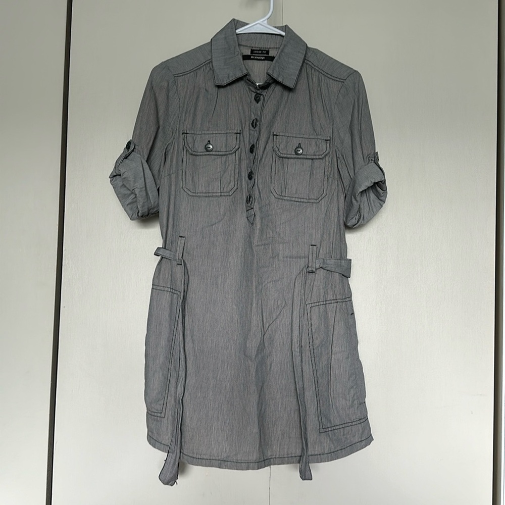 Dark Gray/White Tunic Dress